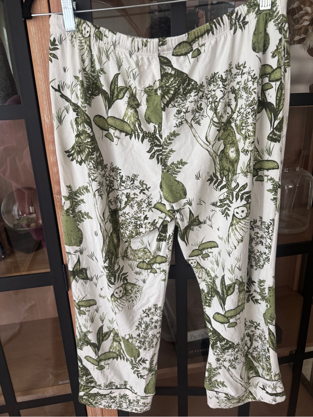 The Cat’s Pajamas Woodside Pima Knit Capri pants modal deer toile owl forest - Picture 4 of 12